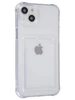 Силиконовый чехол Card Case для iPhone 14 Plus / 15 Plus прозрачный