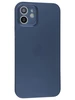 Тонкий пластиковый чехол Slim для IPhone 12 синий