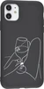 Силиконовый чехол Black print для iPhone 11 Лед в бокале