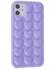 Силиконовый чехол Colored hearts для iPhone 11 Сиреневый