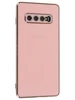 Силиконовый чехол Electroplate case для Samsung Galaxy S10+ G975 песочно-розовый