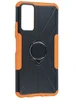 Пластиковый чехол Shockproof для Tecno Pova 2 оранжевый с кольцом