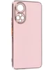 Силиконовый чехол Electroplate case для Huawei Honor X7 песочно-розовый