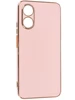 Силиконовый чехол Electroplate case для Oppo A17 песочно-розовый