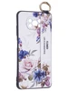 Силиконовый чехол Flower для Xiaomi Poco X3 (Pro) Цветущая роза (с ручкой) белый