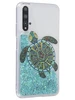 Силиконовый чехол Brilliant sand для Huawei Honor 20 / Nova 5T Черепаха (бирюзовое конфетти)