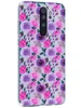 Силиконовый чехол Clear для Xiaomi Redmi Note 8 Pro сиреневые цветы
