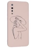 Силиконовый чехол Soft edge для Xiaomi Mi 9 Lite силуэт дамы