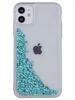 Силиконовый чехол Diamond sand для iPhone 11 голубой