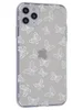 Силиконовый чехол Clear для iPhone 11 Pro Max белые бабочки