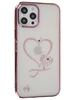 Силиконовый чехол Frame crystall для iPhone 12 Pro Max розовый