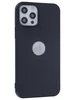 Силиконовый чехол Plain для iPhone 12, 12 Pro черный