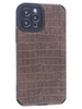Силиконовый чехол Crocodile для iPhone 12 Pro коричневый