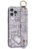 Силиконовый чехол Flower для iPhone 12, 12 Pro Love серый