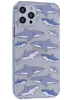 Силиконовый чехол Clear для IPhone 12, 12 Pro акулы