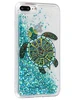 Силиконовый чехол Brilliant sand для iPhone 7 Plus, 8 Plus Черепаха бирюзовое конфетти