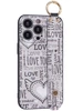 Силиконовый чехол Flower для iPhone 13 Pro Love серый