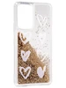 Силиконовый чехол Brilliant sand для Samsung Galaxy A53 5G Сердца (золотой песок)