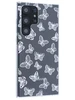 Силиконовый чехол Clear для Samsung Galaxy S23 Ultra белые бабочки