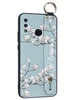 Силиконовый чехол Flower для Huawei Nova 3 Цветение магнолии (с ручкой) белый
