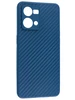 Силиконовый чехол Carboniferous для Oppo Reno 7 синий