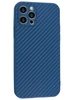 Силиконовый чехол Carboniferous для iPhone 12 Pro синий