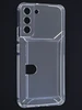 Силиконовый чехол Angular card для Samsung Galaxy S22 Plus прозрачный (боковой вырез под карту)