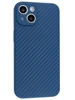 Силиконовый чехол Carboniferous для iPhone 14 синий