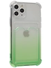 Силиконовый чехол Card Case для iPhone 11 Pro зеленый градиент