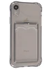 Силиконовый чехол Card Case для iPhone XR прозрачный черный