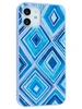 Силиконовый чехол Soft для IPhone 12, 12 Pro синий орнамент