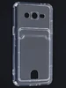 Силиконовый чехол Cardhold для Samsung Galaxy J2 Prime прозрачный (с вырезом для карт)