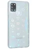 Силиконовый чехол White heart для Samsung Galaxy A21s прозрачный