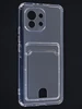 Силиконовый чехол Cardhold для Xiaomi Mi 11 прозрачный (с вырезом для карт)