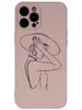 Силиконовый чехол Soft edge для iPhone 12 Pro Max силуэт дамы