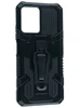 Противоударный чехол Warrier case для Xiaomi Poco X5 / Redmi Note 12 5G черный с зажимом