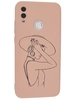 Силиконовый чехол Soft edge для Huawei Honor 10 Lite силуэт дамы