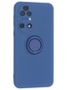Силиконовый чехол Stocker edge для Huawei P50 синий с кольцом