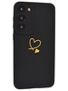 Силиконовый чехол Picture для Samsung Galaxy S23 Plus Сердце черный