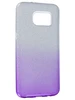 Силиконовый чехол Glitter Colors для Samsung Galaxy S7 Edge G935 градиент серебро-сиреневый