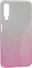 Силиконовый чехол Glitter Colors для Samsung Galaxy A7 2018 A750F градиент серебро-розовый