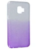 Силиконовый чехол Glitter Colors для Samsung Galaxy J2 core J260F градиент серебро-сиреневый