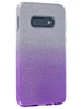 Силиконовый чехол Glitter Colors для Samsung Galaxy S10e G970 градиент серебро-сиреневый