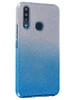 Силиконовый чехол Glitter Colors для Vivo Y12 / Y17 градиент серебро-голубой