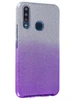 Силиконовый чехол Glitter Colors для Vivo Y12 / Y17 градиент серебро-сиреневый