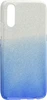 Силиконовый чехол Glitter Colors для Vivo V17 Neo градиент серебро-голубой