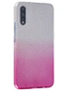 Силиконовый чехол Glitter Colors для Vivo V17 Neo градиент серебро-розовый