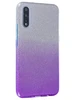 Силиконовый чехол Glitter Colors для Vivo V17 Neo градиент серебро-сиреневый
