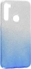 Силиконовый чехол Glitter Colors для Xiaomi Redmi Note 8T градиент серебро-голубой