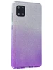Силиконовый чехол Glitter Colors для Samsung Galaxy Note 10 Lite градиент серебро-сиреневый